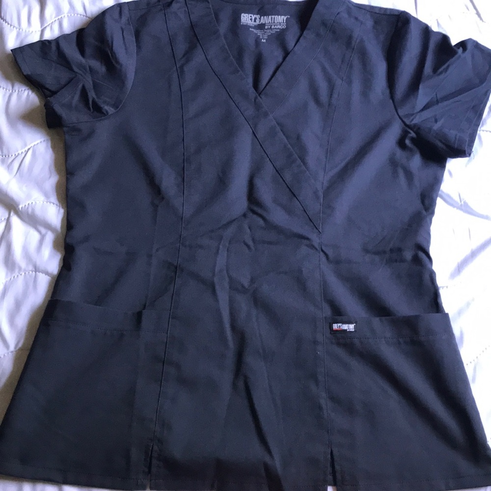 Greys Anatomy Gray Scrub Top